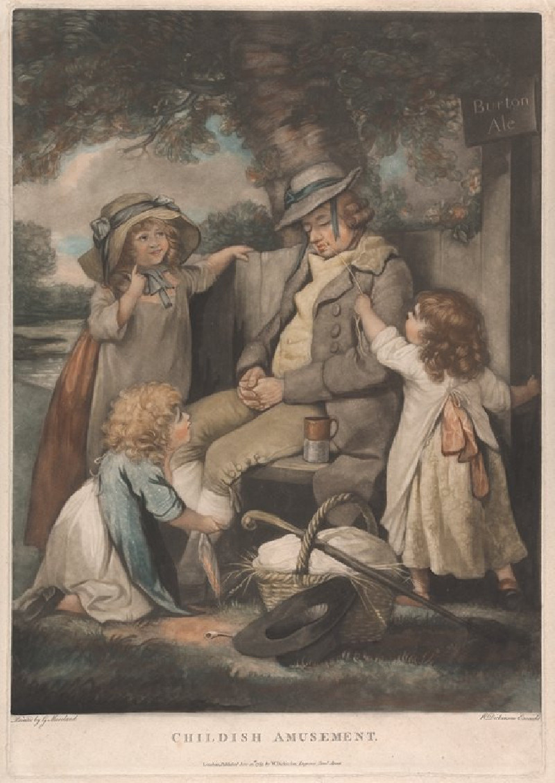 Childish Amusement (1789) reproduction of painting by George Morland. ALL GICLEE PRINTS