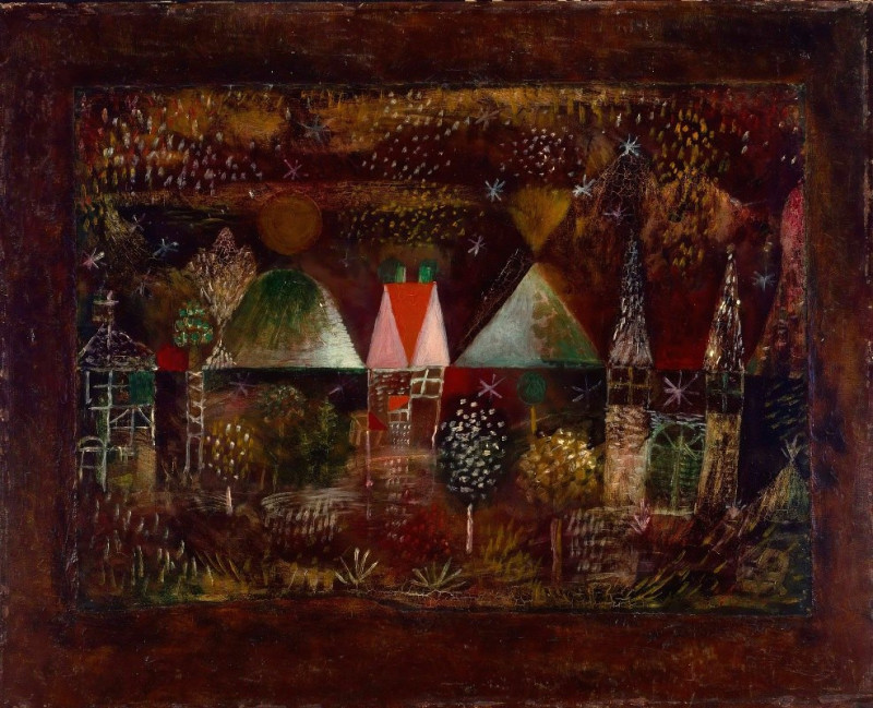 Night Feast (1921) reproduction of painting by Paul Klee. ALL GICLEE PRINTS