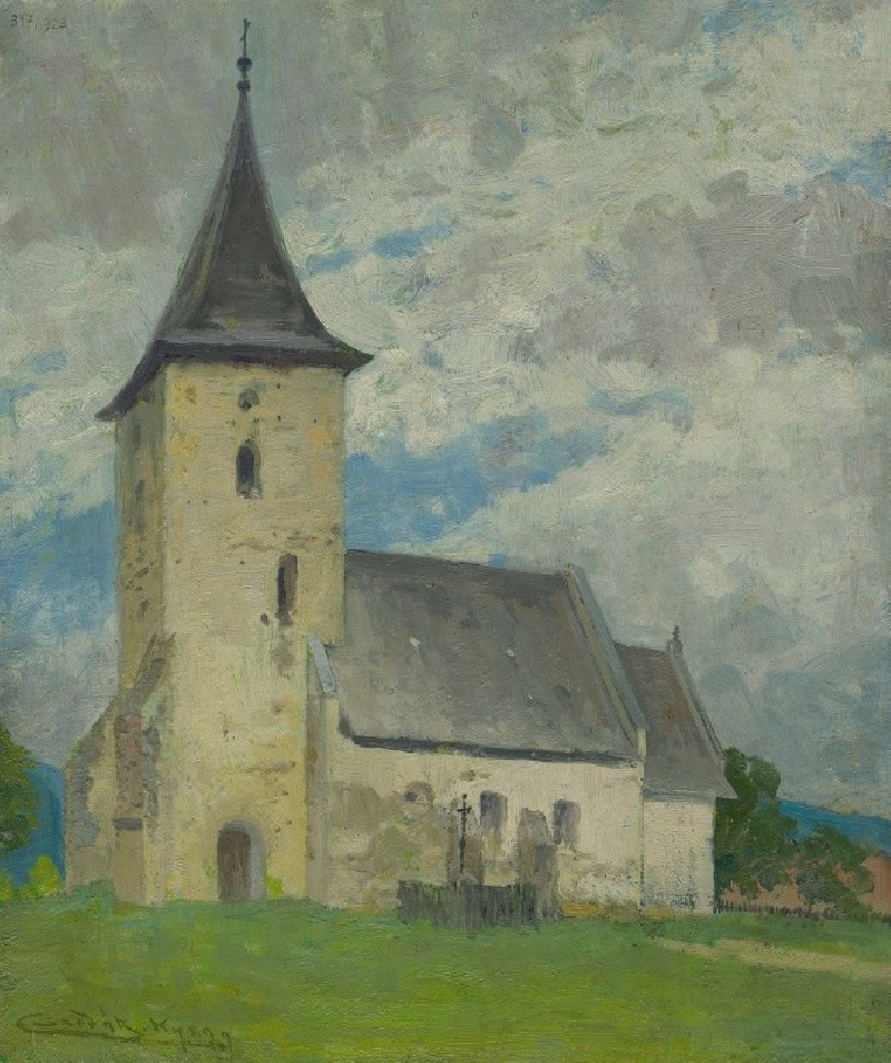 Ľudovít Čordák reprodukcija Church in Kysak (1923), VISOS REPRODUKCIJOS , paveikslai, reprodukcijos internetu