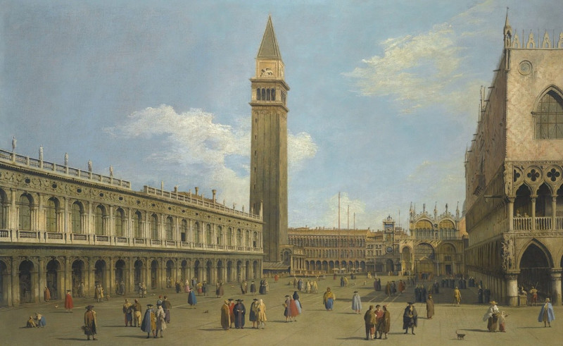 Venice, A View Of The Piazzetta Looking North reproduction of painting by Canaletto. ALL GICLEE PRINTS