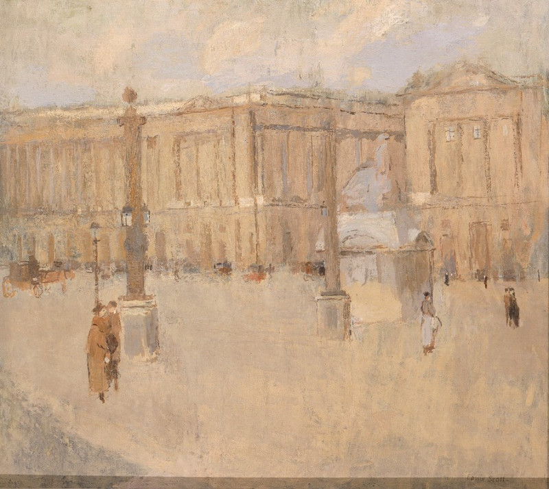 Place de la Concorde no. I reproduction of painting by Frank Edwin Scott. ALL GICLEE PRINTS