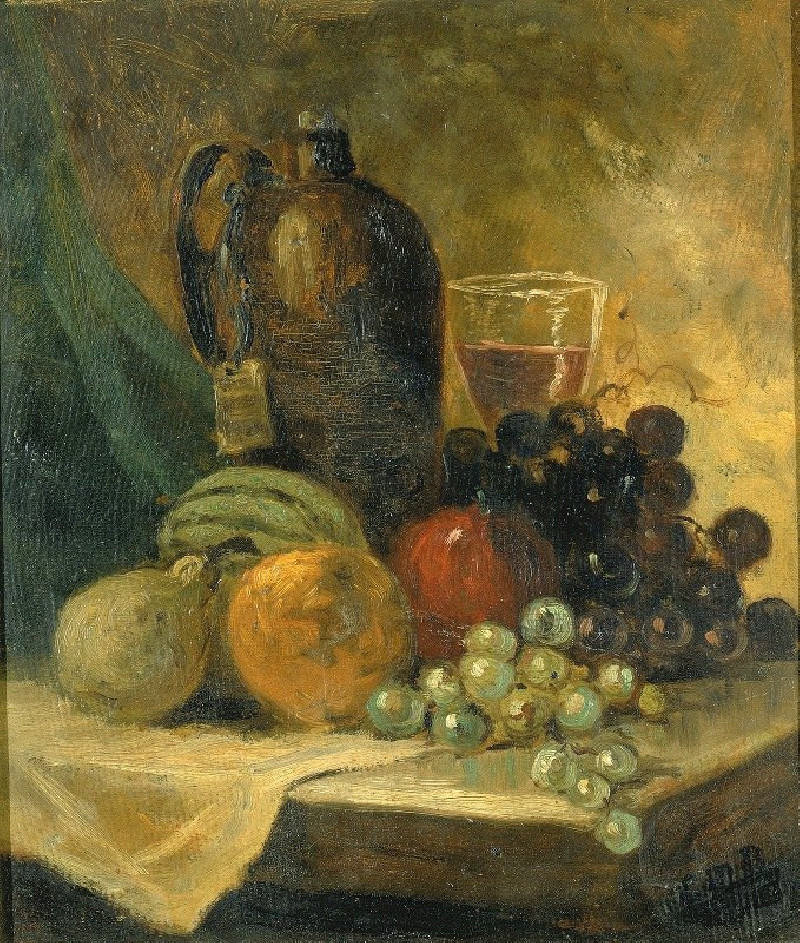 Still Life reproduction of painting by Edward Mitchell Bannister. Still-life