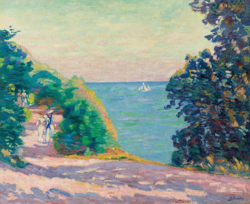 Saint Palais (circa 1909) reproduction of painting by Armand Guillaumin. ALL GICLEE PRINTS