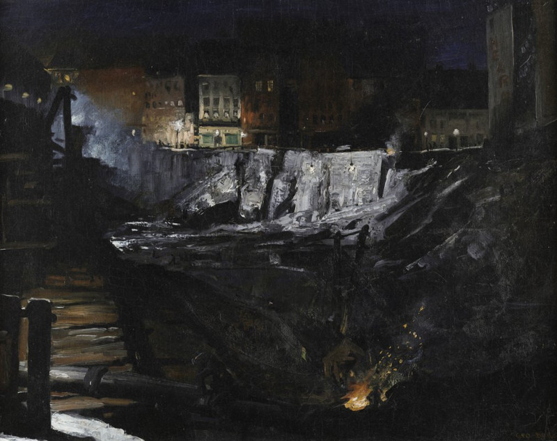 Excavation at Night  (1908) reproduction of painting by George Wesley Bellows. ALL GICLEE PRINTS