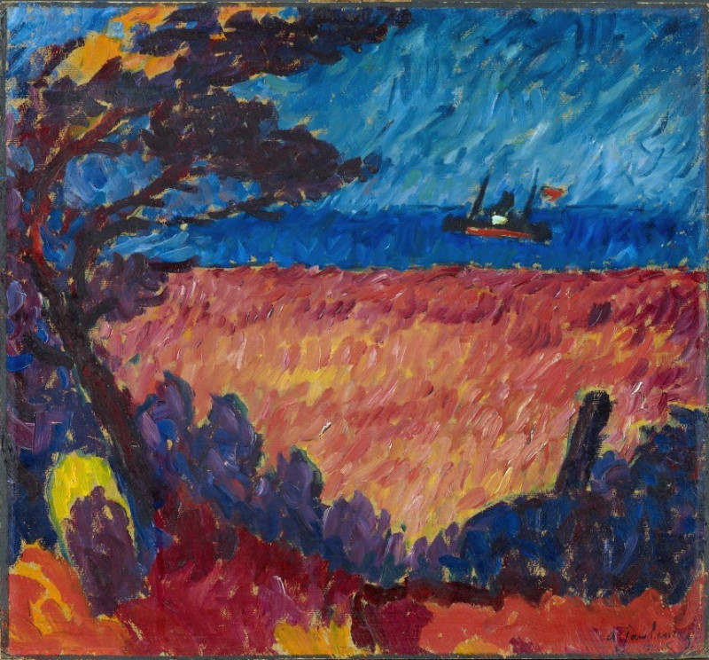 At The Baltic Sea (1911) reproduction of painting by Alexej von Jawlensky. ALL GICLEE PRINTS