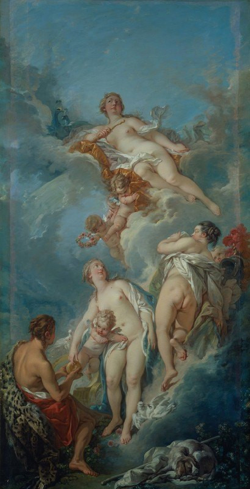 Francois Boucher reprodukcija The Judgment of Paris (1754), VISOS REPRODUKCIJOS , paveikslai, reprodukcijos internetu