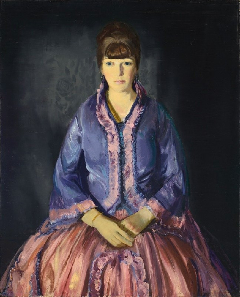 Emma in the Purple Dress (1919) reproduction of painting by George Wesley Bellows. ALL GICLEE PRINTS