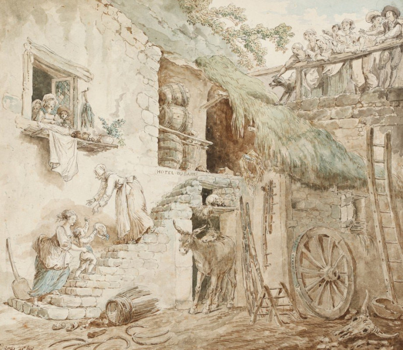 Allégorie de la chute de la famille du Barry (ca. 1774) reproduction of painting by Hubert Robert. ALL GICLEE PRINTS