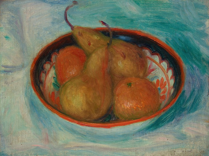 Pears and Oranges in a Bowl (circa 1915) reproduction of painting by William James Glackens. ALL GICLEE PRINTS