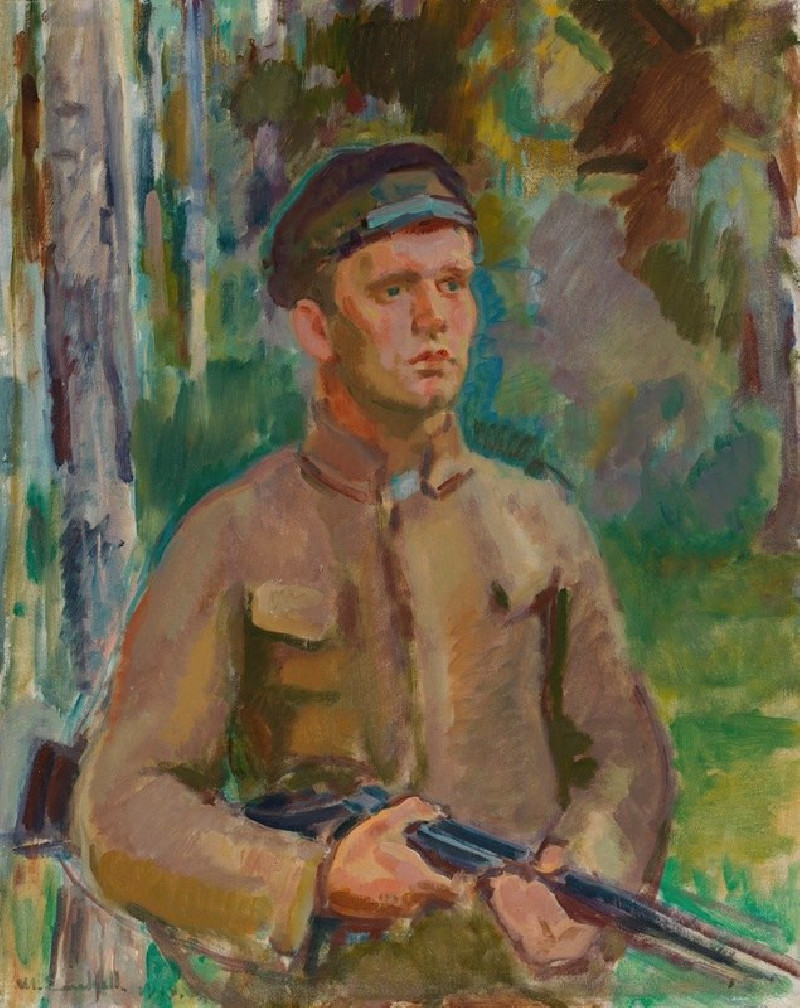 Hunter (forester Gunnar Arnkil) (1919) reproduction of painting by Magnus Enckell. ALL GICLEE PRINTS