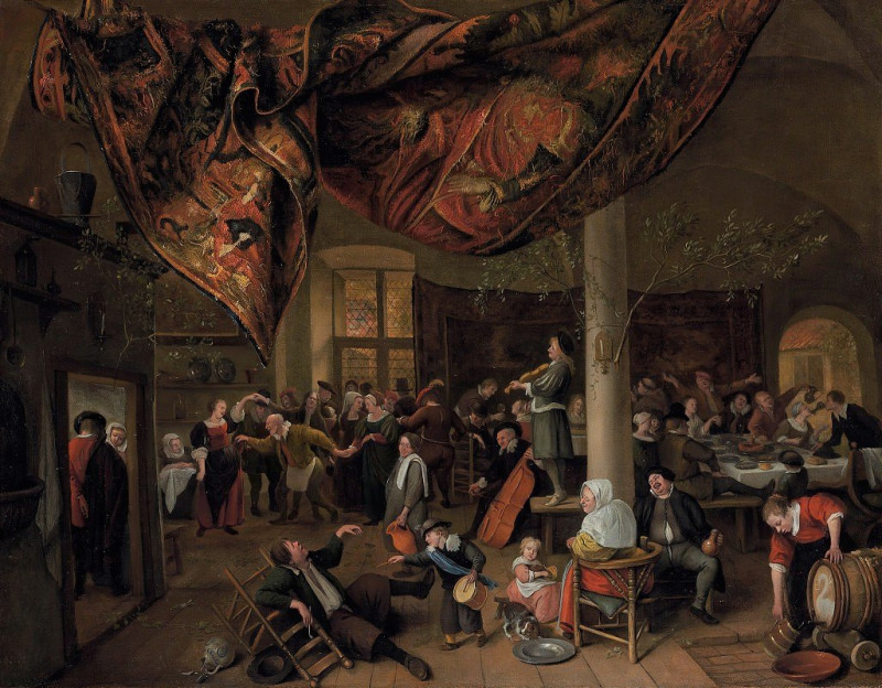 A Village Wedding reproduction of painting by Jan Steen. ALL GICLEE PRINTS