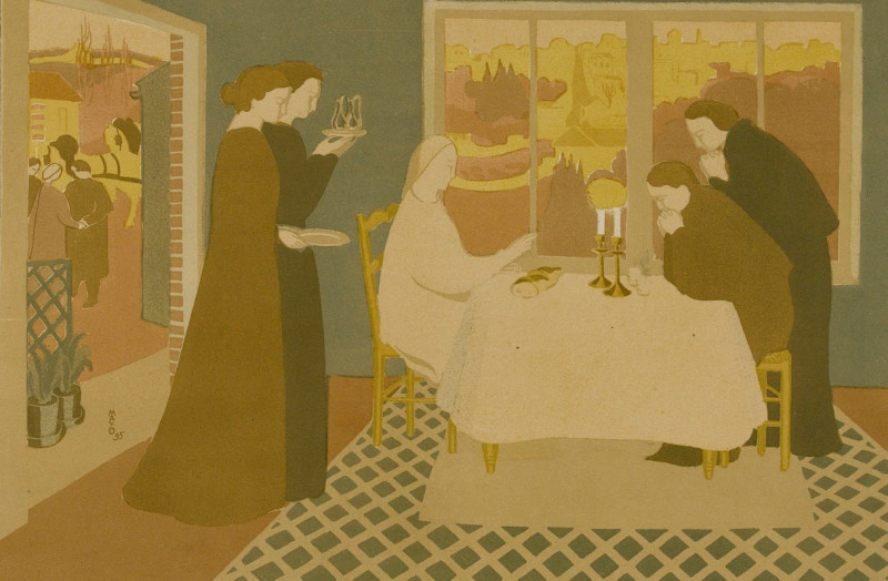 Les pèlerins d’Emmaüs (1895) reproduction of painting by Maurice Denis. ALL GICLEE PRINTS