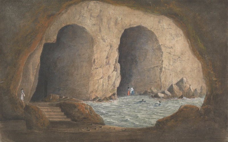 View of the Caves of Syrini – Sorrento-Bay of Naples (1818) reproduction of painting by Isaac Weld. ALL GICLEE PRINTS