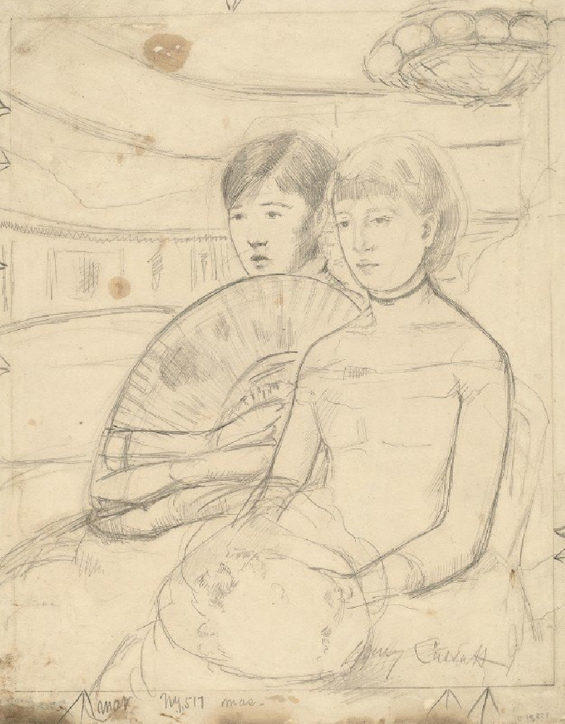 The Loge (recto) (1882) reproduction of painting by Mary Cassatt. ALL GICLEE PRINTS