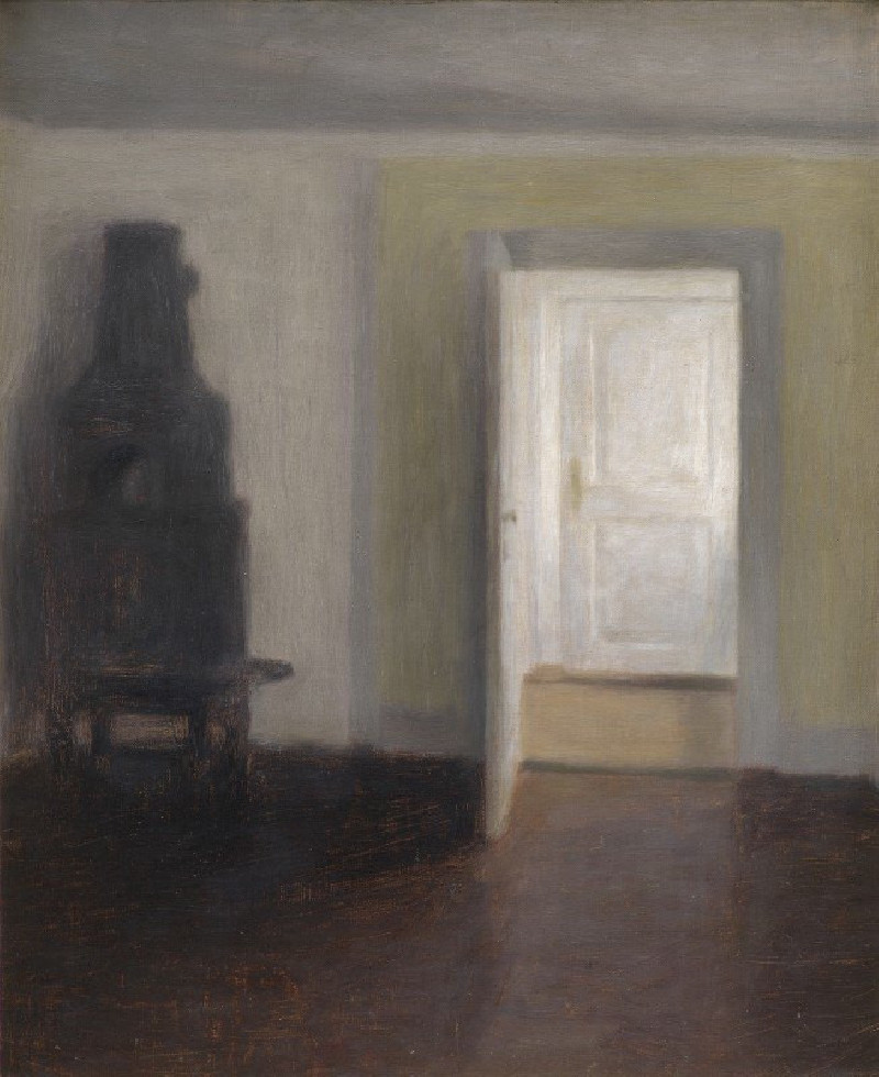 Interior. An Old Stove (1888) reproduction of painting by Vilhelm Hammershøi. ALL GICLEE PRINTS