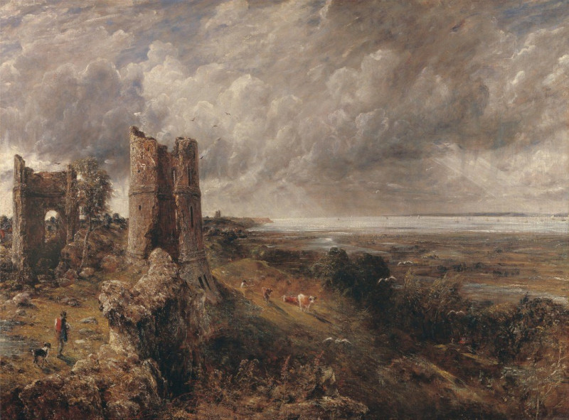 Hadleigh Castle, The Mouth of the Thames–Morning after a Stormy Night (1829) reproduction of painting by John Constable. ALL ...