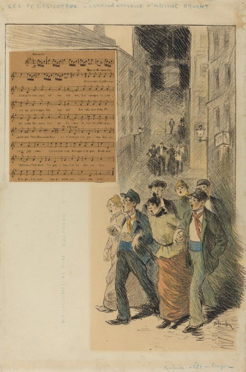 Théophile Alexandre Steinlen reprodukcija Les Petits Joyeux (1891), VISOS REPRODUKCIJOS , paveikslai, reprodukcijos internetu