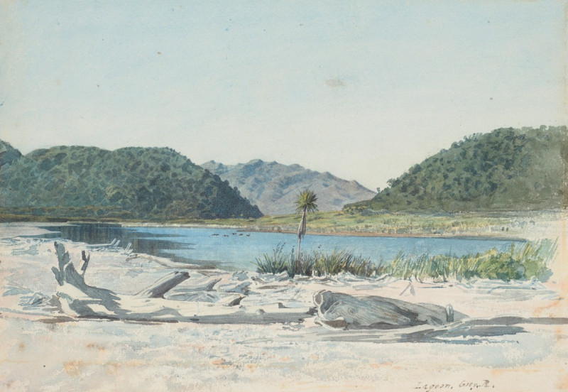 Lagoon, Grey River (circa 1862) reproduction of painting by Honorable James Richmond. ALL GICLEE PRINTS