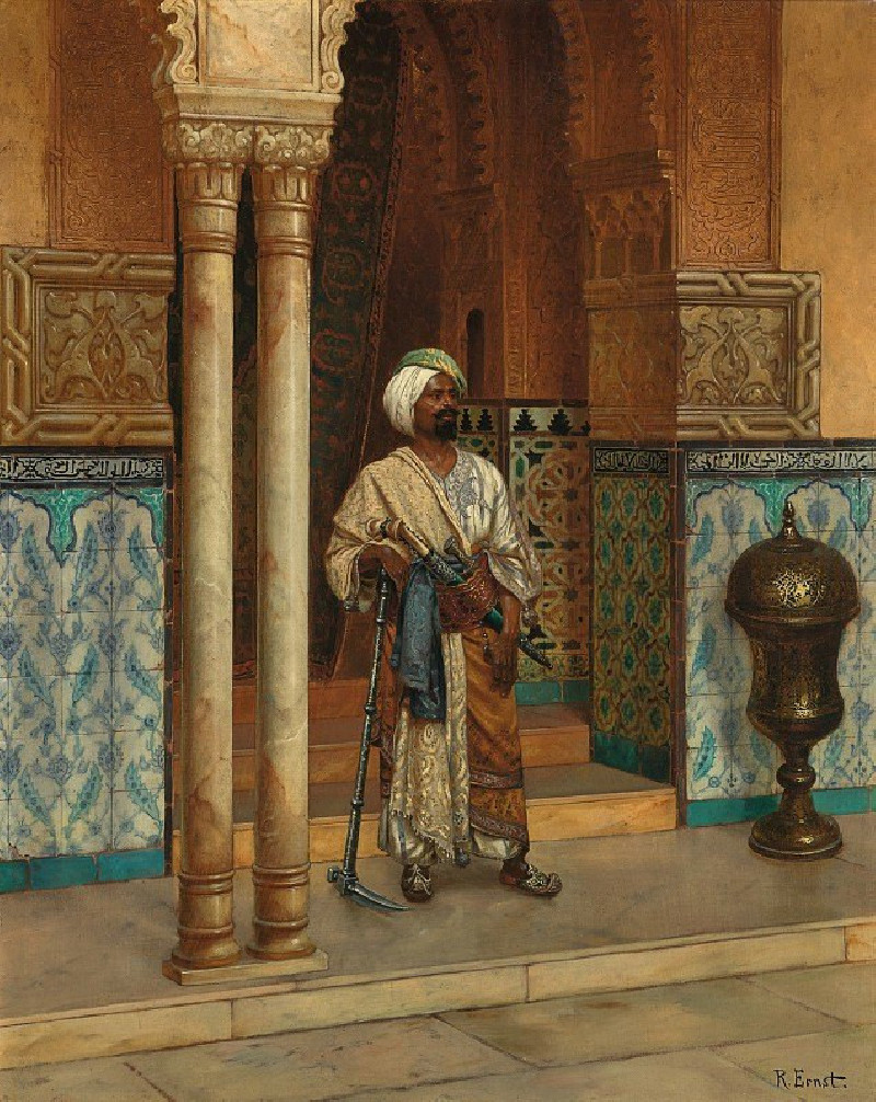 The Palace Guard reproduction of painting by Rudolf Ernst. ALL GICLEE PRINTS