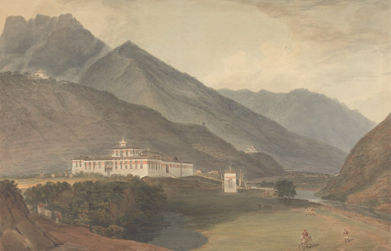 The Palace of the Deib Rajan at Tassisudon reproduction of painting by Samuel Davis. ALL GICLEE PRINTS