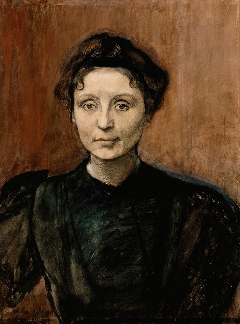 Portrait of Sculptor Madeleine Jouvray (1893 - 1894) reproduction of painting by Magnus Enckell. ALL GICLEE PRINTS