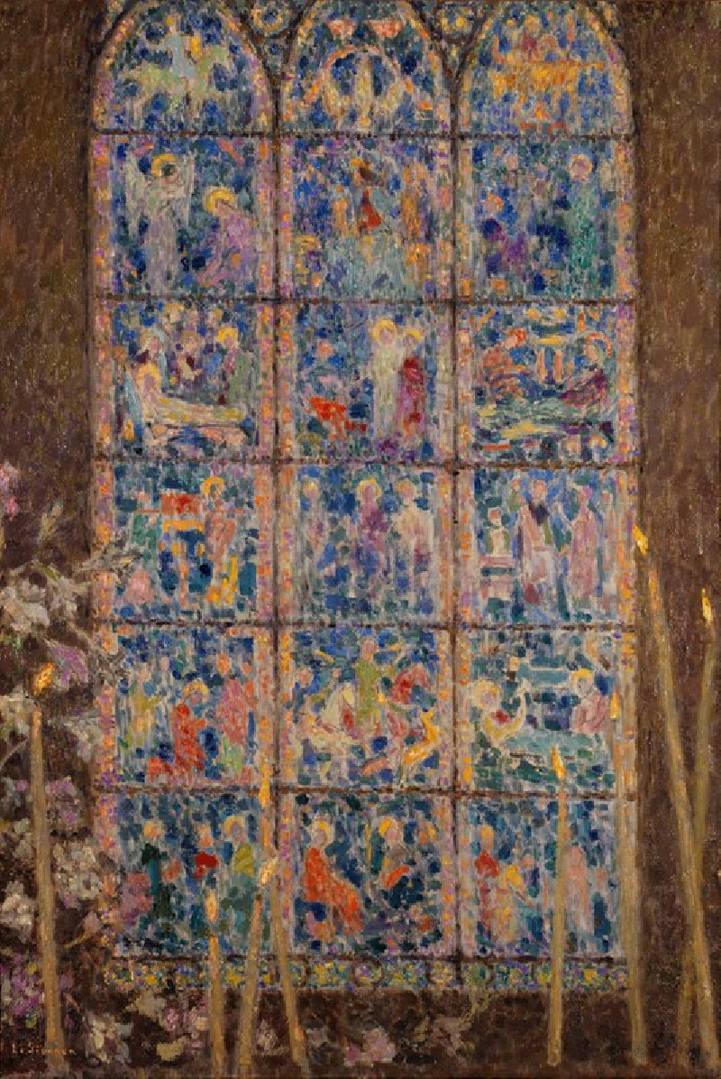 Le vitrail, Chartres reproduction of painting by Henri Le Sidaner. ALL GICLEE PRINTS