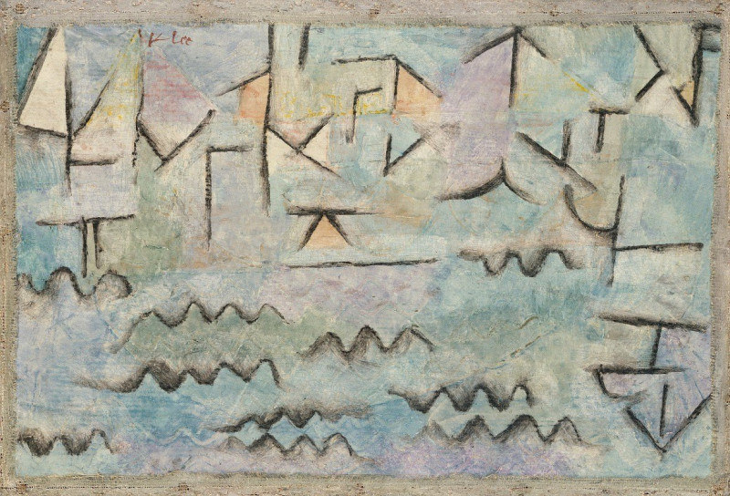 The Rhine at Duisburg (1937) reproduction of painting by Paul Klee. ALL GICLEE PRINTS