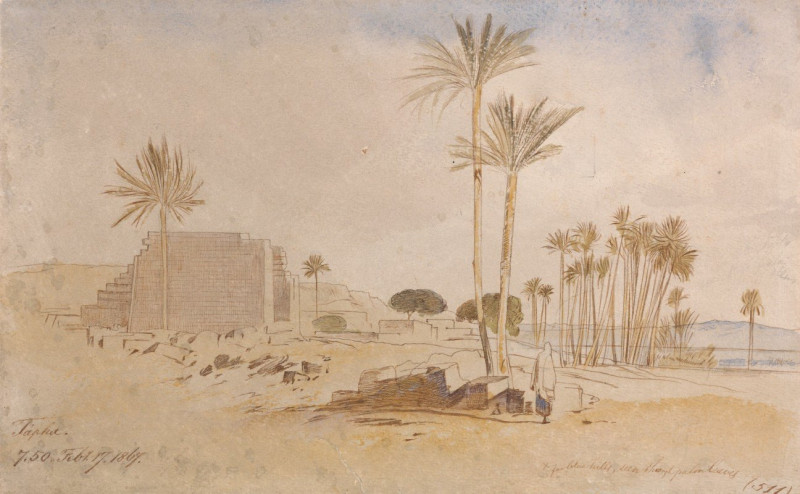 Tapha, 7-50 a.m., February 17, 1867 reproduction of painting by Edward Lear. ALL GICLEE PRINTS