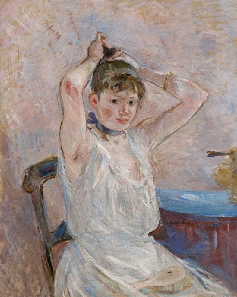 The Bath (1885–86) reproduction of painting by Berthe Morisot. ALL GICLEE PRINTS