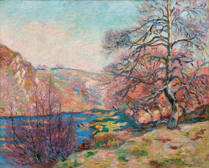 Crozant (1902) reproduction of painting by Armand Guillaumin. ALL GICLEE PRINTS