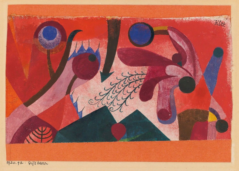 Giftbeeren (Poisonous Berries) (1920) reproduction of painting by Paul Klee. ALL GICLEE PRINTS