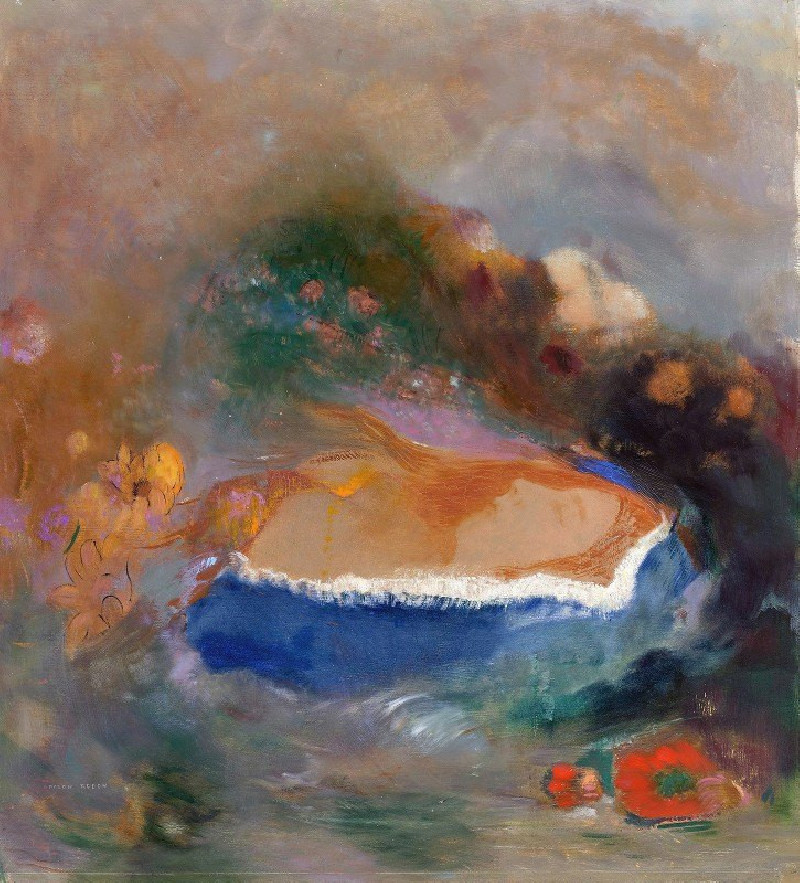 Odilon Redon reprodukcija Ophelia with a Blue Wimple in the Water (1900 - 1905), VISOS REPRODUKCIJOS , paveikslai, reprodukci...