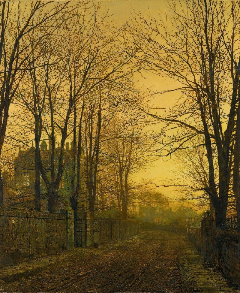 October After Glow (1885) reproduction of painting by John Atkinson Grimshaw. ALL GICLEE PRINTS