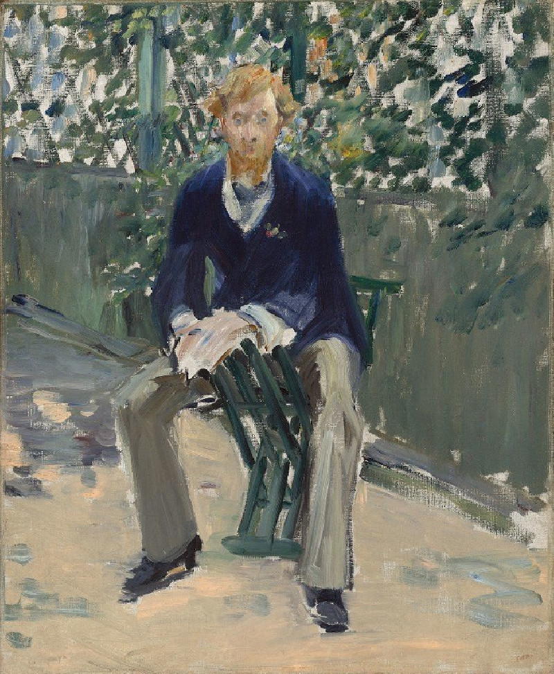 Edouard Manet reprodukcija George Moore in the Artist’s Garden (c. 1879), VISOS REPRODUKCIJOS , paveikslai, reprodukcijos int...