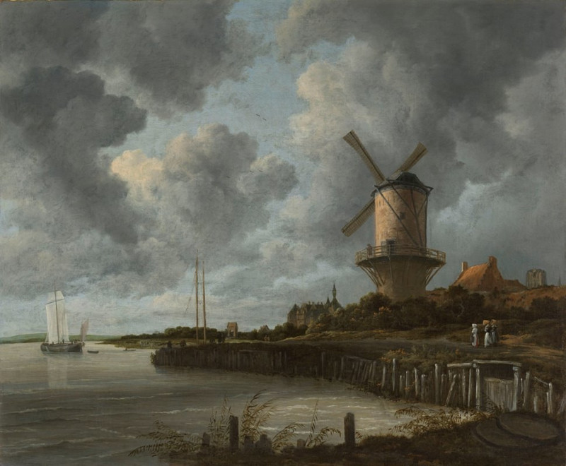 The Windmill at Wijk bij Duurstede (c. 1668 - c. 1670) reproduction of painting by Jacob van Ruisdael. ALL GICLEE PRINTS