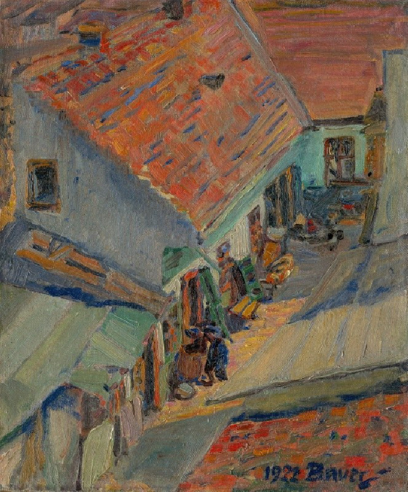 Konštantín Bauer reprodukcija In front of the House (1922), VISOS REPRODUKCIJOS , paveikslai, reprodukcijos internetu