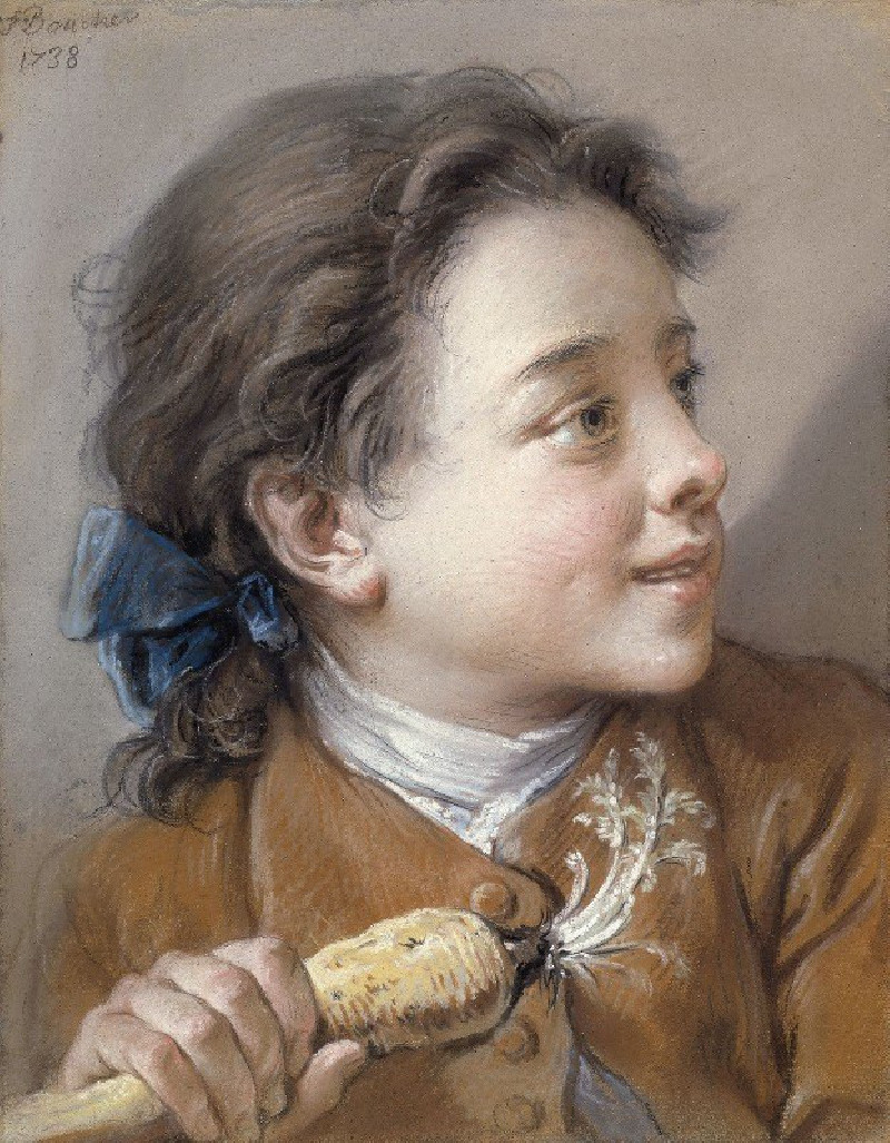 Francois Boucher reprodukcija Boy with a Carrot (1738), VISOS REPRODUKCIJOS , paveikslai, reprodukcijos internetu