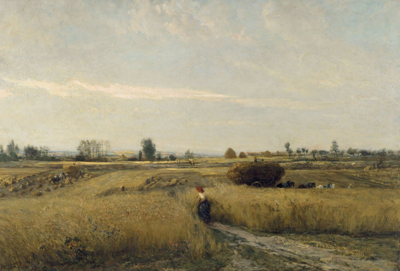 Charles François Daubigny reprodukcija Harvest, VISOS REPRODUKCIJOS , paveikslai, reprodukcijos internetu