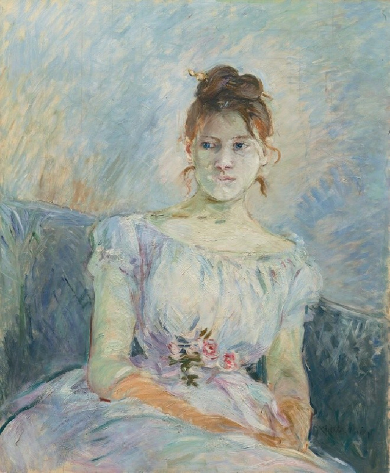 Paule Gobillard En Robe De Bal (1887) reproduction of painting by Berthe Morisot. ALL GICLEE PRINTS