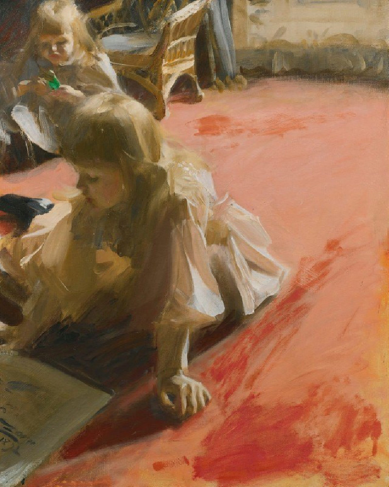 Anders Zorn reprodukcija A Portrait Of The Daughters Of Ramón Subercaseaux (1892), VISOS REPRODUKCIJOS , paveikslai, reproduk...