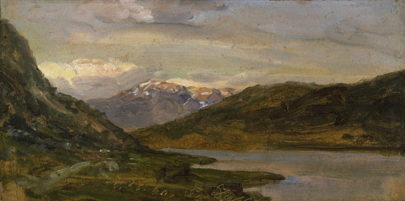 Landscape at Nystuen on Filefjell (1850) reproduction of painting by Johan Christian Dahl. ALL GICLEE PRINTS