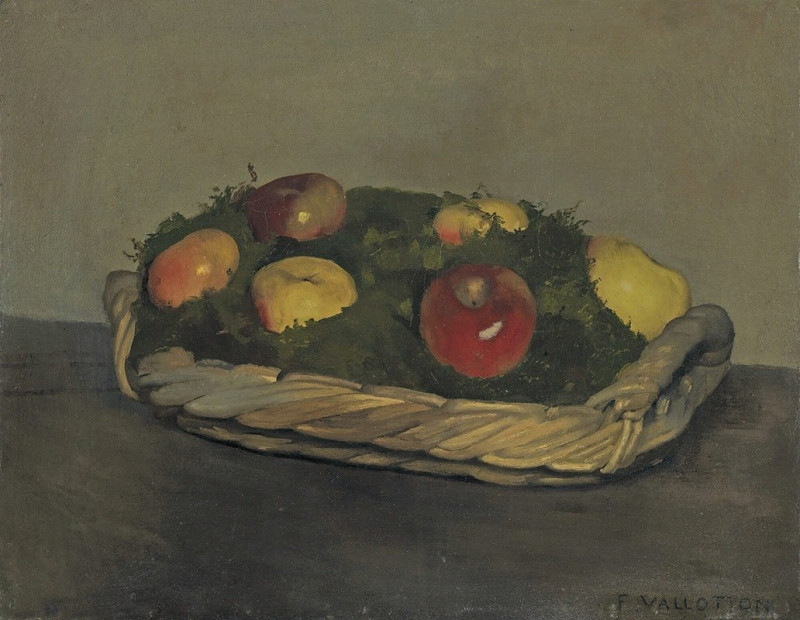 Basket With Red And Yellow Apples reproduction of painting by Félix Vallotton. ALL GICLEE PRINTS