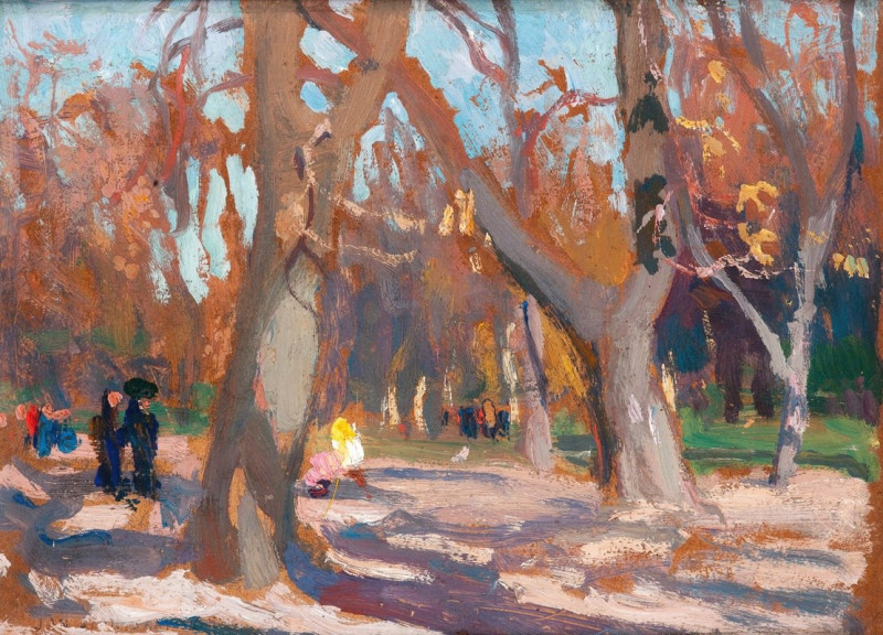 The Planty Park in Krakow (circa 1903) reproduction of painting by Jan Stanislawski. ALL GICLEE PRINTS