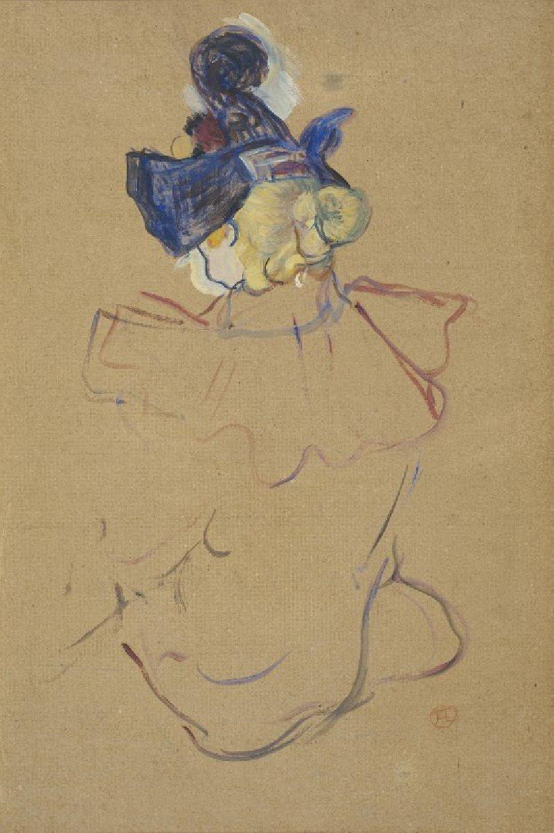 Henri de Toulouse-Lautrec reprodukcija Seated Woman from Behind – Study for ‘Au Moulin Rouge’ (1892), VISOS REPRODUKCIJOS , p...