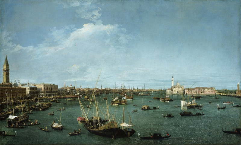 Bacino di San Marco, Venice  (circa 1738) reproduction of painting by Canaletto. ALL GICLEE PRINTS