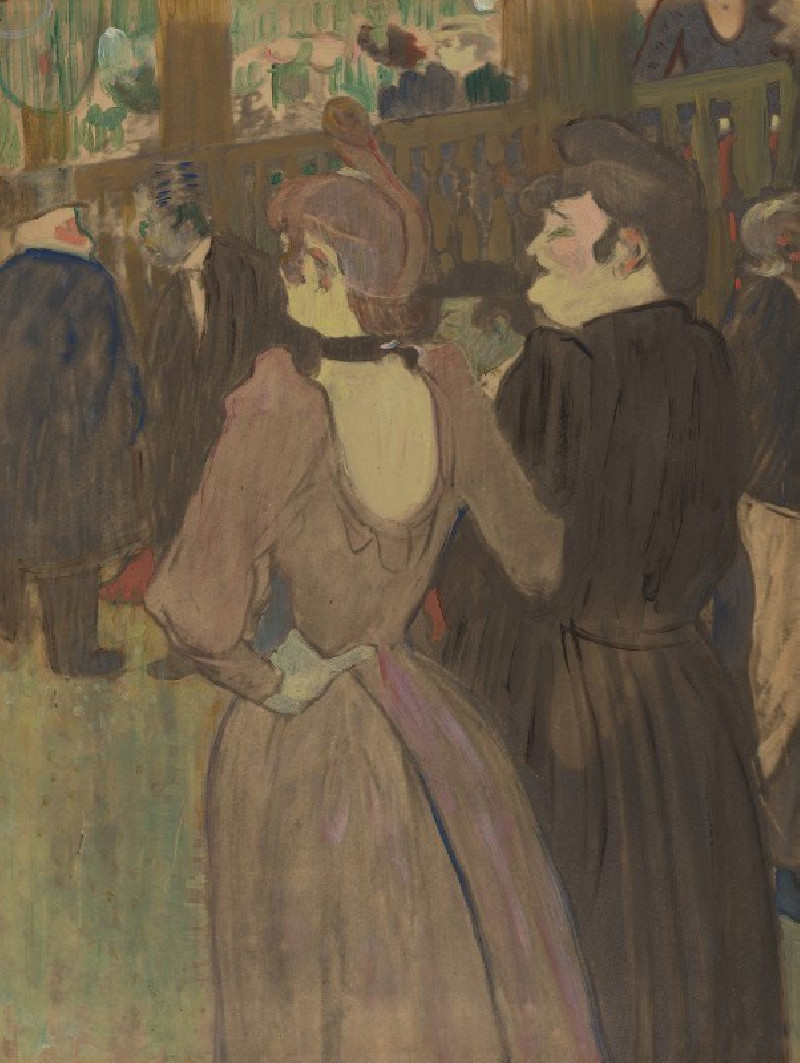 La Goulue And Her Sister (c. 1892) reproduction of painting by Henri de Toulouse-Lautrec. ALL GICLEE PRINTS