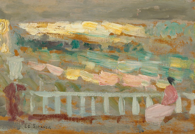 Henri Le Sidaner reprodukcija Terrasse à Gerberoy (circa 1903), VISOS REPRODUKCIJOS , paveikslai, reprodukcijos internetu