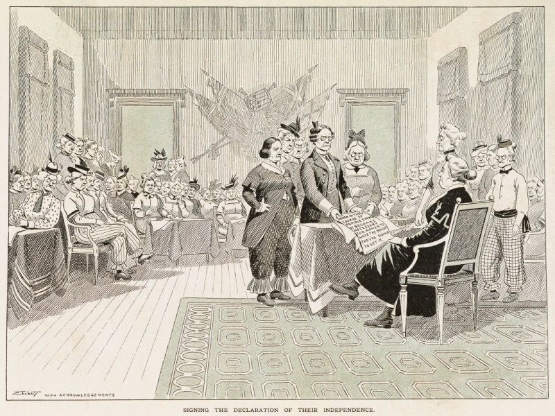 Signing the declaration of their independence (1911) reproduction of painting by Samuel Ehrhart. ALL GICLEE PRINTS