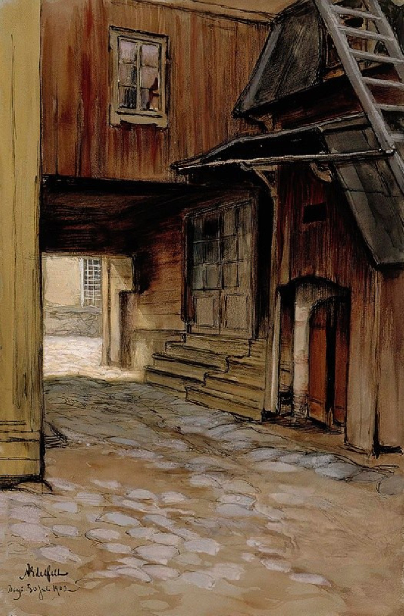 House in Porvoo (1902) reproduction of painting by Albert Edelfelt. ALL GICLEE PRINTS