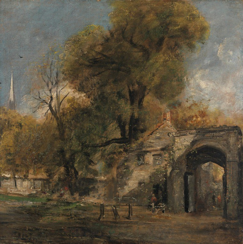 Harnham Gate, Salisbury (1820 to 1821) reproduction of painting by John Constable. ALL GICLEE PRINTS